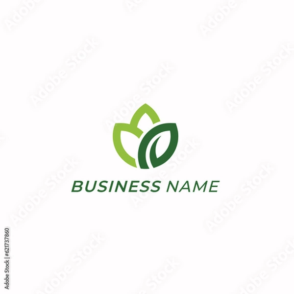 Obraz logo design lotus and leaf