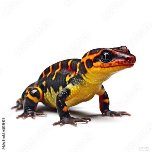 Obraz A captivating Salamander (Cynops pyrrhogaster) in a distinctive pose.