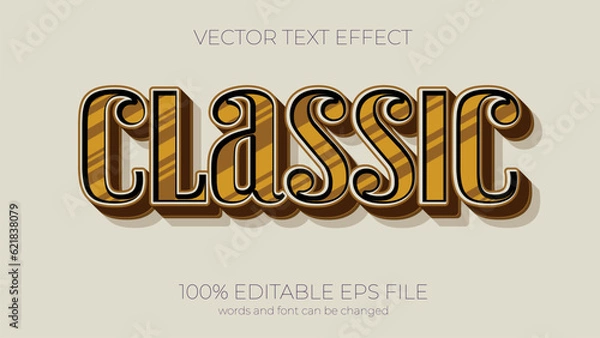Obraz classic editable text effect style, EPS editable text effect