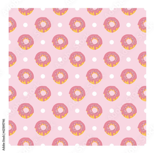 Fototapeta donut pattern fabric with circle 