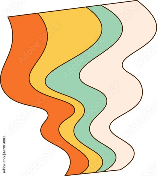 Fototapeta Groovy Retro Wave