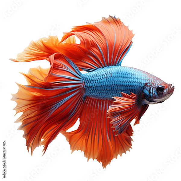 Obraz Betta fish, isolated, no background
