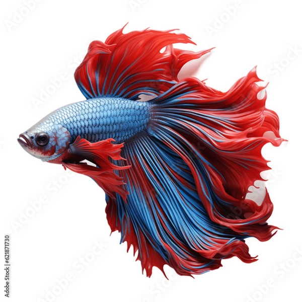 Fototapeta Betta fish, isolated, no background