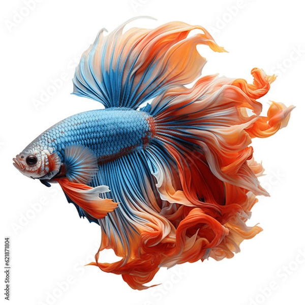 Fototapeta Betta fish, isolated, no background