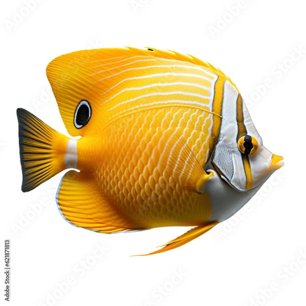Obraz Butterflyfish, isolated, no background