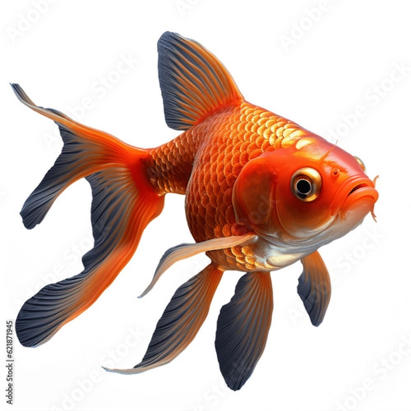 Obraz goldfish isolated, no background