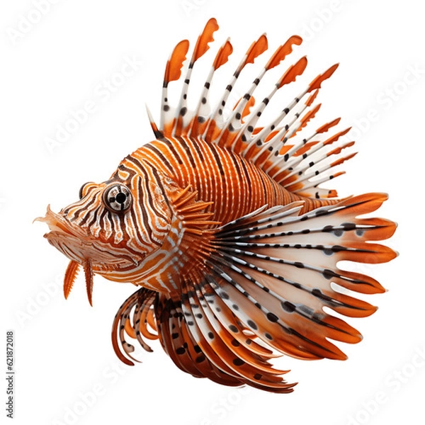 Obraz Lionfish isolated, no background