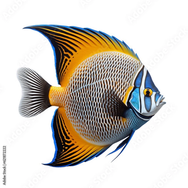 Obraz Beautiful Angelfish, no background