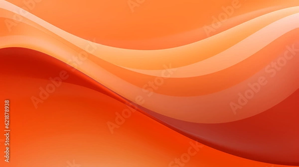 Fototapeta Abstract Orange curve shapes background. luxury wave. Smooth and clean subtle texture creative design. Suit for poster, brochure, presentation, website, flyer. vector abstract design element