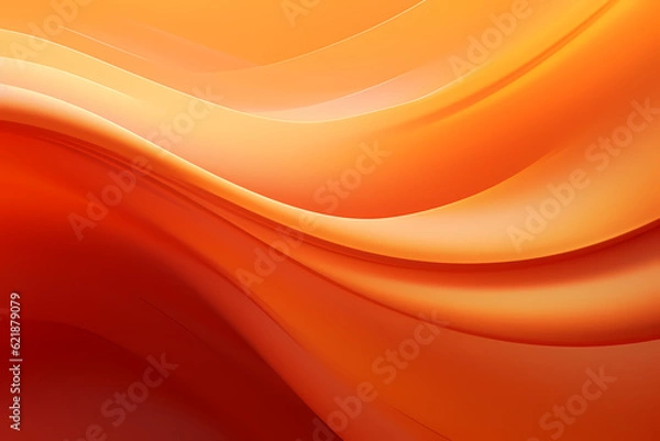 Obraz Abstract Orange curve shapes background. luxury wave. Smooth and clean subtle texture creative design. Suit for poster, brochure, presentation, website, flyer. vector abstract design element