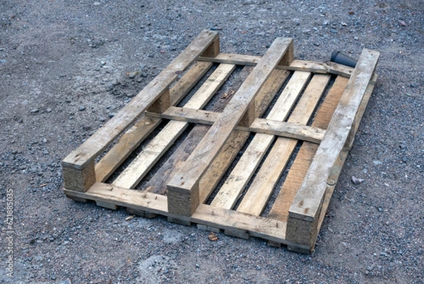 Obraz old broken wooden pallet