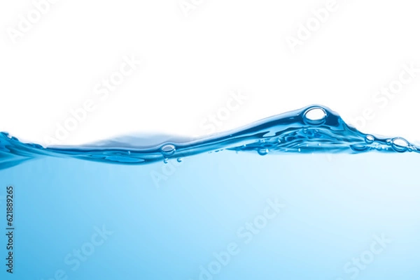 Fototapeta Abstract illustration Clear water surface with ripples and bubbles. beautiful white background. close-up