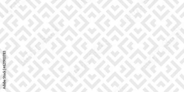 Fototapeta Wektorowy geometryczny wzór z kwadratami, rombami, strzałkami, siatką, kratą, netto. Subtelne abstrakcyjne szaro -białe ozdoby graficzne. Prosta nowoczesna minimalna tekstura tła. Powtórz projekt geograficzny