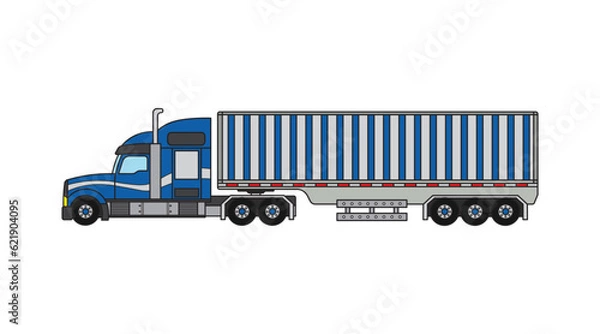 Fototapeta color children construction refrigerator truck construction vehicle clipart