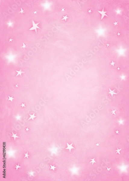 Obraz Pink star background with room for copy space.