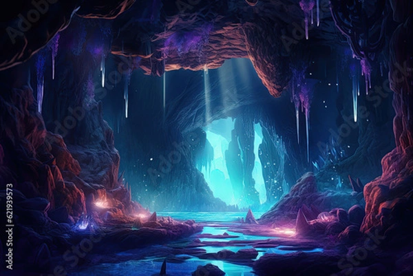 Obraz beautiful underground fantasy cave