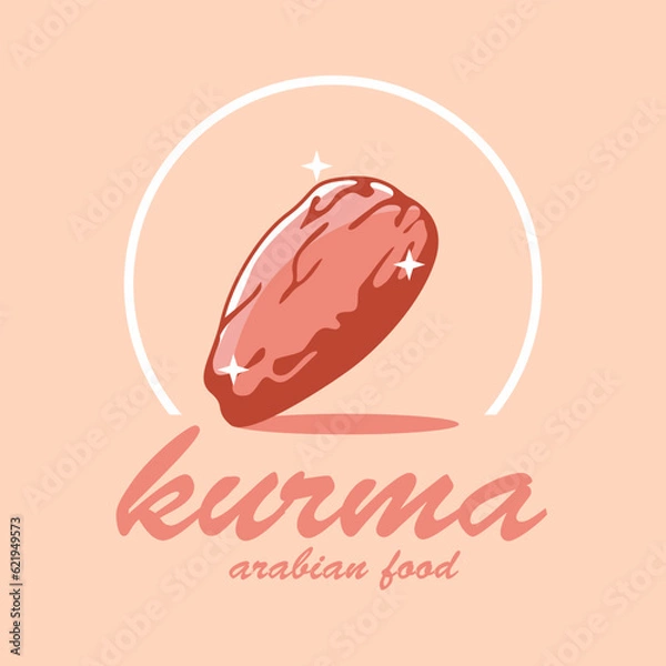 Fototapeta Arabic Dates Design Logo Vector