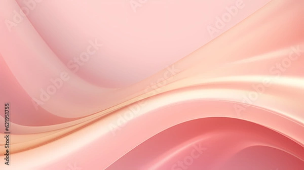 Obraz Abstract Pink Gold curve shapes background. luxury wave. Smooth and clean subtle texture creative design. Suit for poster, brochure, presentation, website, flyer. vector abstract design element