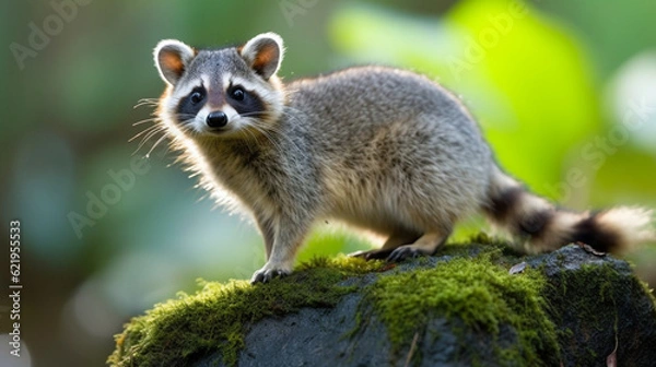 Fototapeta Squirrel on a tree Generative AI