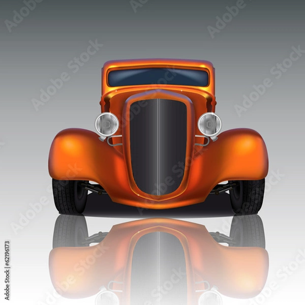 Fototapeta Orange Hot Rod