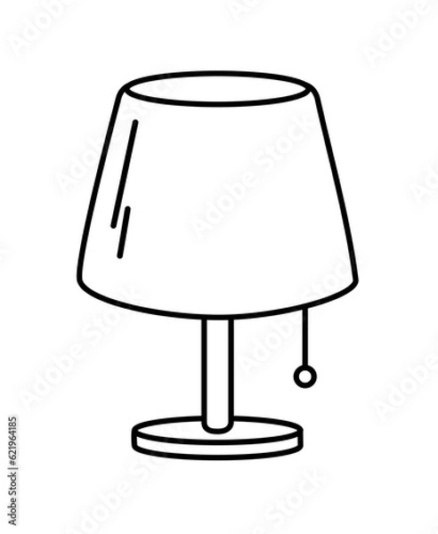 Fototapeta lamp outline