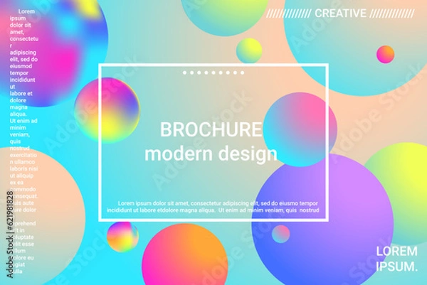 Fototapeta Abstract geometric texture. 3d ball shape gradients for decoration design.