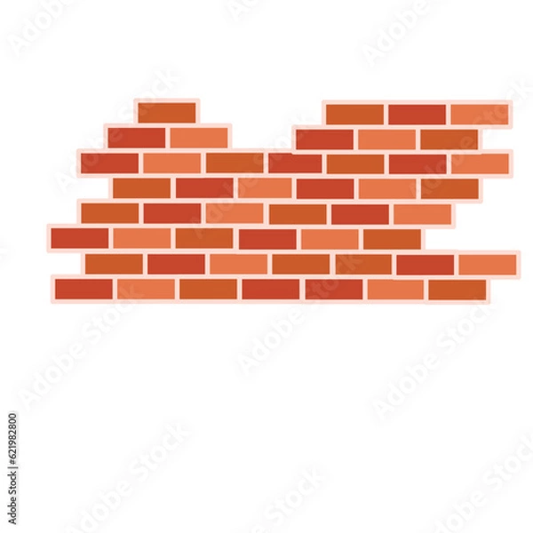 Obraz red brick wall background