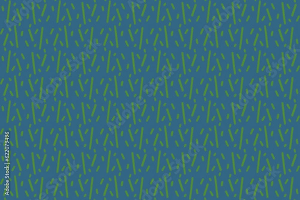Obraz Green Stripes On Blue Background Seamless Pattern 