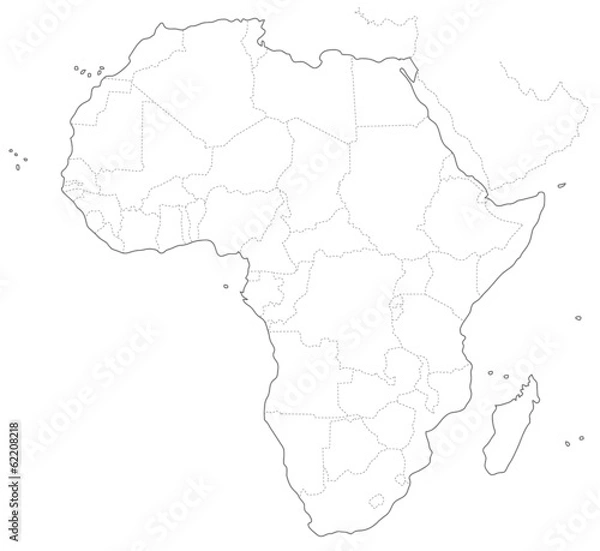 Fototapeta アフリカの地図