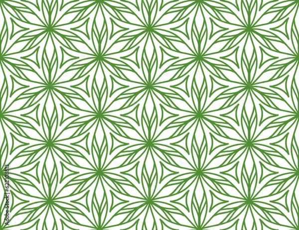 Obraz Seamless Pattern Flowers Geometric Ornament 