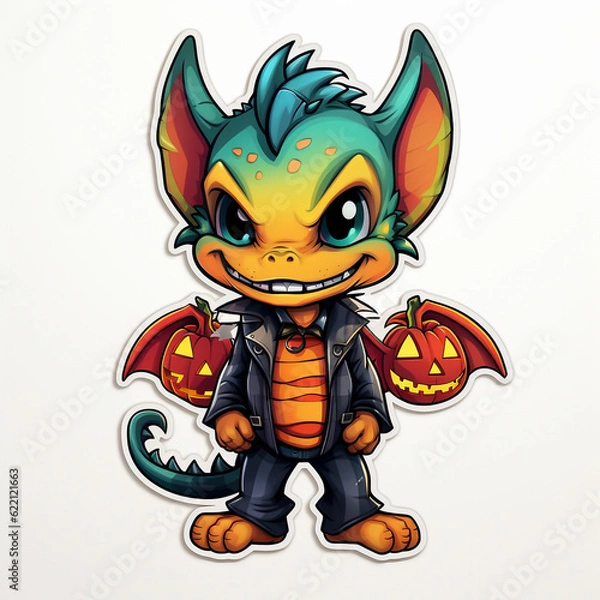 Fototapeta Cute Dragon. Generative AI.
