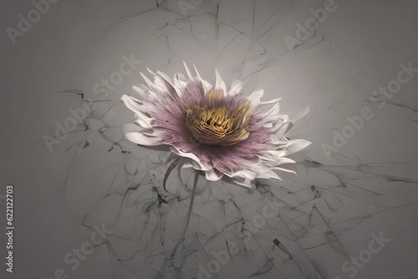 Obraz a pink flower blooming.
Generative AI
