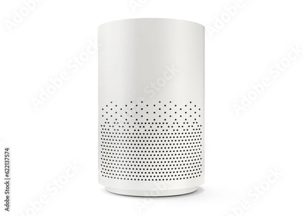 Fototapeta White Cylindrical Cylinder Air Purifier with Filter Isolated with Transparent Shadow