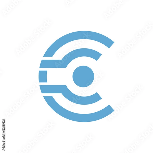 Fototapeta Monogram design vector logo. Monogram initial letter mark C logo design. Monogram design vector logo. Monogram initial letter mark C logo design simple C monogram