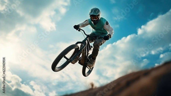 Obraz bmx rider training generative ai