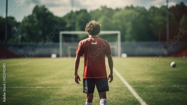 Fototapeta soccer player training generative ai