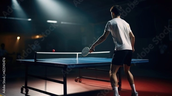 Obraz table tennis athlete training generative ai