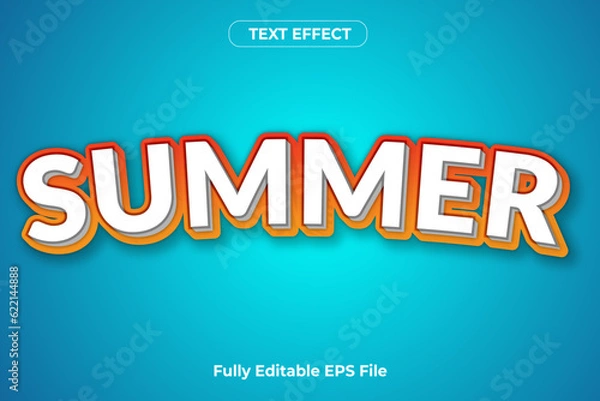 Obraz Hot Summer Text Effect Design in 3D 