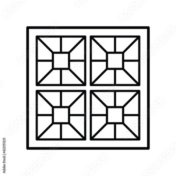 Fototapeta floor tile icon, line, vector, template, design, trendy, collection