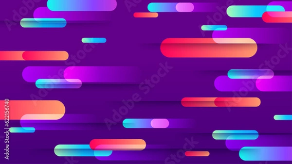 Fototapeta Minimal geometric abstract background. Circle square and triangle design. Trendy techno business template for wallpaper, banner, background or landing
