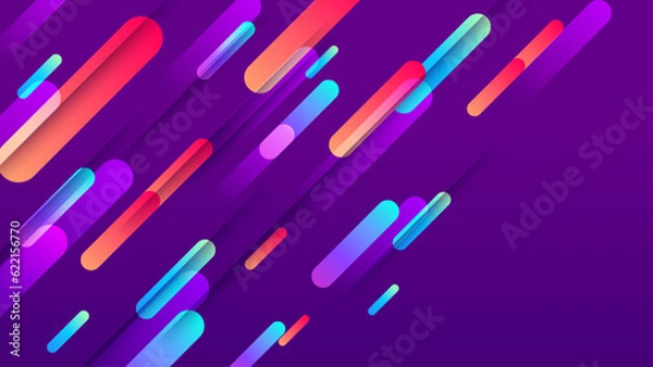 Obraz Abstract circle colorful banner background. Color gradient abstract background with dynamic wave line effect. Vector abstract graphic design banner pattern background web template.