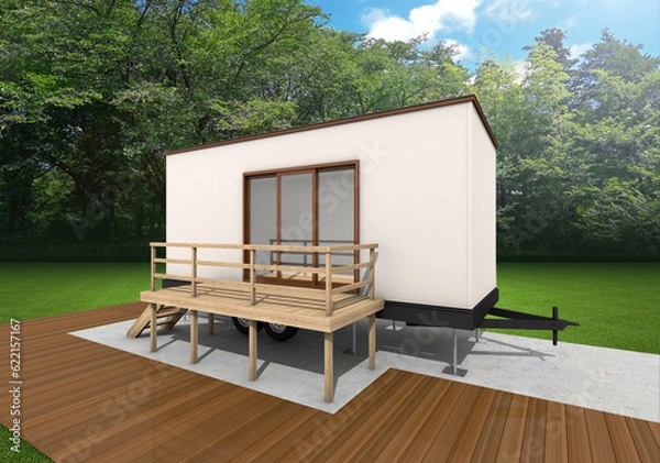 Obraz トレーラーハウスとデッキ