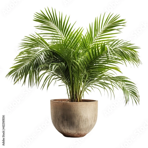 Fototapeta Areca palm pot, isolated on transparent background