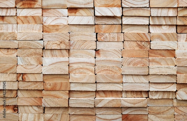 Obraz stack of square wood planks