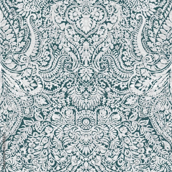 Fototapeta Textile and digital pattern seamless vector design 