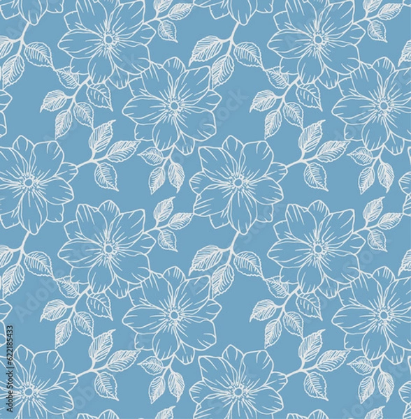 Fototapeta textile and digital pattern seamless floral pattern vector design 