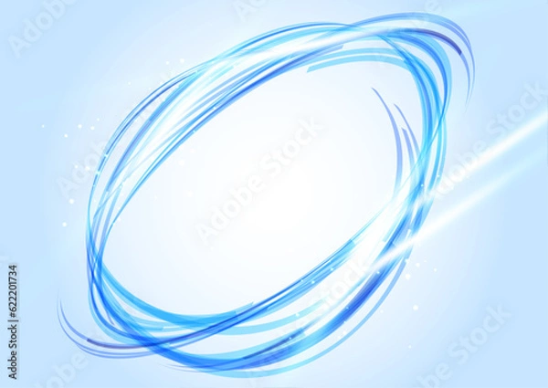 Obraz 回転するネットワークウェーブ