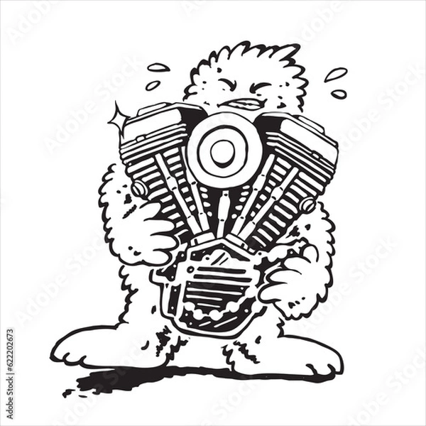 Obraz machine fan art illustration