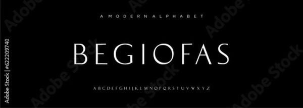 Fototapeta a modern minimalist geometric font typeface design