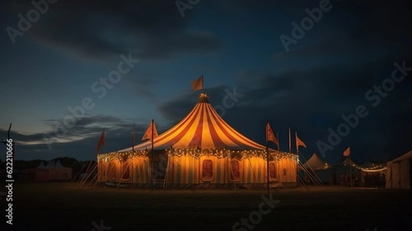 Fototapeta a nice and cool circus tent